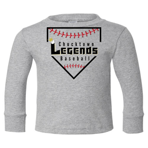 Toddler Long Sleeve Cotton Jersey Tee w/ Back Name Option Thumbnail