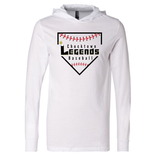 Unisex Long Sleeve Jersey Hooded Tee w/ Back Name Option Thumbnail