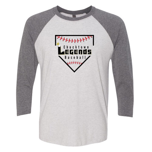 Unisex Triblend Three-Quarter Sleeve Raglan w/ Back Name Option Thumbnail