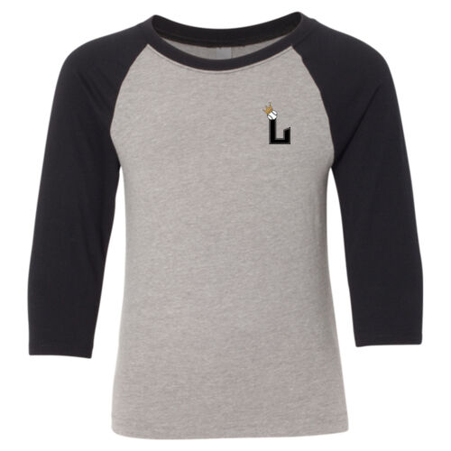 Youth CVC Three-Quarter Sleeve Raglan T-Shirt w/ Back Name Option Thumbnail