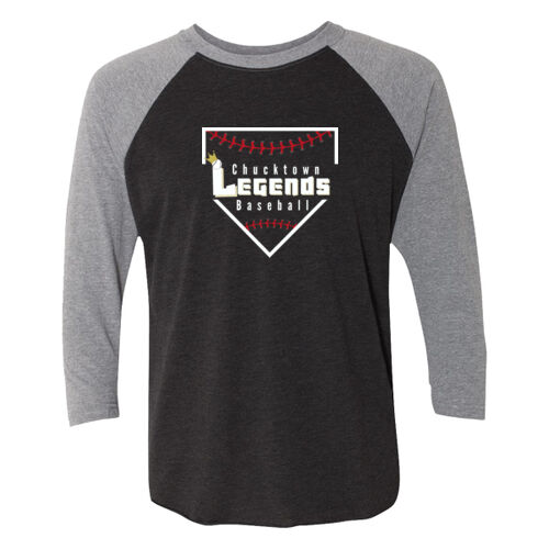 Unisex Triblend Three-Quarter Sleeve Raglan w/ Back Name Option Thumbnail