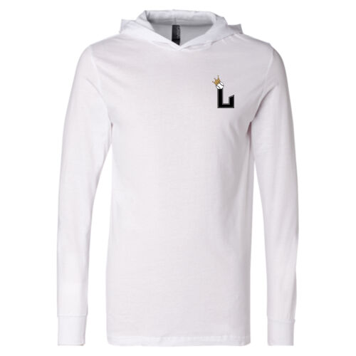 Unisex Long Sleeve Jersey Hooded Tee w/ Back Name Option Thumbnail