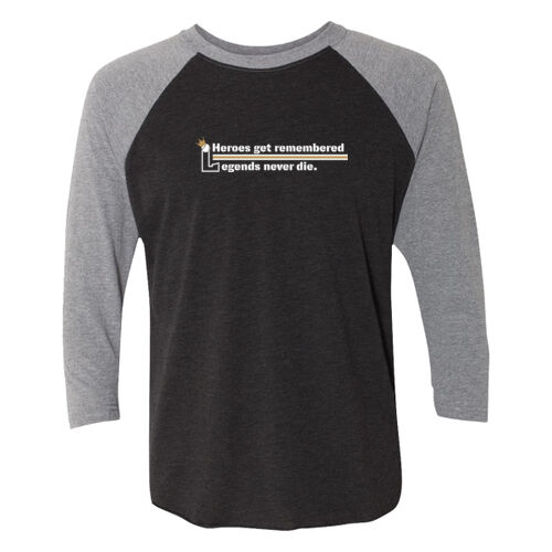 Unisex Triblend Three-Quarter Sleeve Raglan w/ Back Name Option Thumbnail