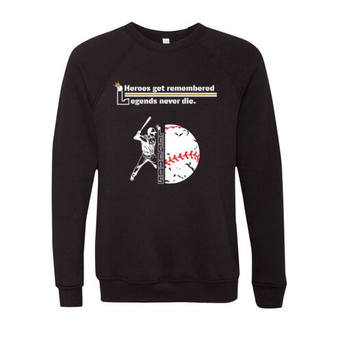 Unisex Sponge Fleece Raglan Sweatshirt w/ Back Name Option Thumbnail