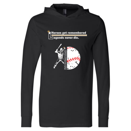 Unisex Long Sleeve Jersey Hooded Tee w/ Back Name Option Thumbnail