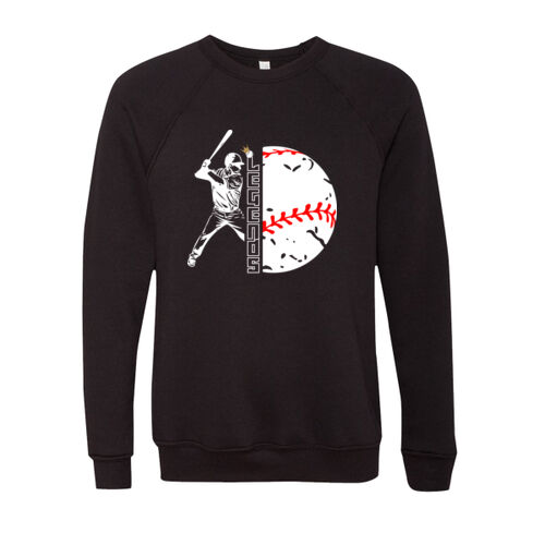 Unisex Sponge Fleece Raglan Sweatshirt w/ Back Name Option Thumbnail