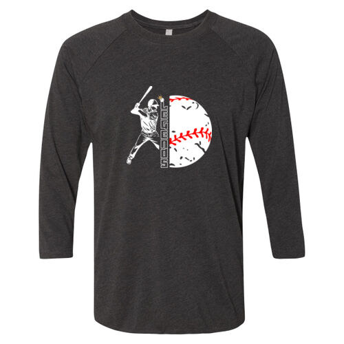 Unisex Triblend Three-Quarter Sleeve Raglan w/ Back Name Option Thumbnail