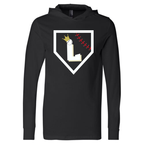 Unisex Long Sleeve Jersey Hooded Tee w/ Back Name Option Thumbnail