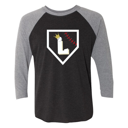 Unisex Triblend Three-Quarter Sleeve Raglan w/ Back Name Option Thumbnail